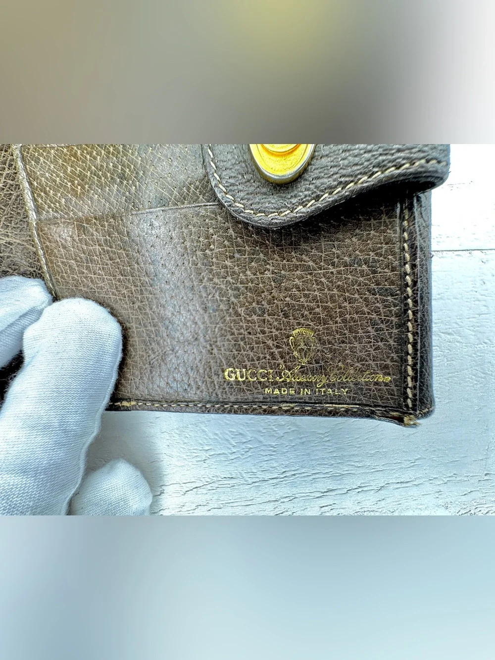 Gucci Vintage GG Supreme French Wallet / Compact Bifold Wallet Made in Italy - Picture 10 of 13